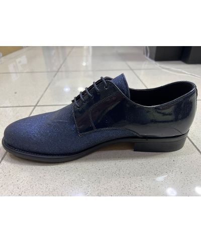 Buty wizytowe z lakierowanymi wstawkami i brokatowym wykończeniem - Aster