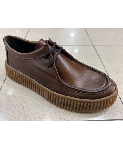 Skórzane buty wiązane Panzer – eleganckie czarne obuwie męskie Made in Italy