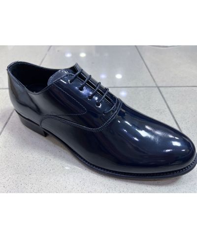 Buty męskie Joyce granatowe ze skóry spazzolato – Elegancja klasy premium