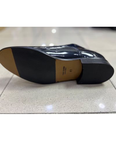 Buty męskie Joyce granatowe ze skóry spazzolato – Elegancja klasy premium