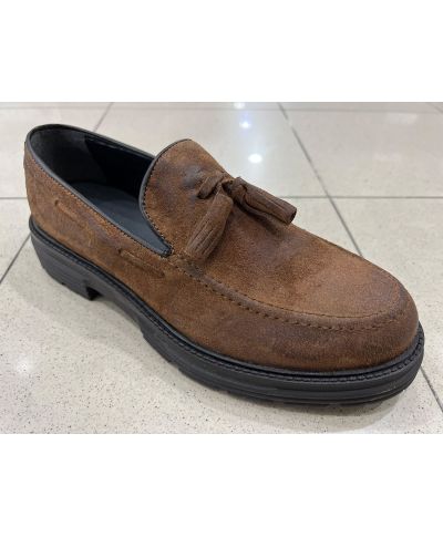 Zamszowe mokasyny męskie – Wiązane – Model Mauro - Włoska jakość, komfort i ponadczasowy styl