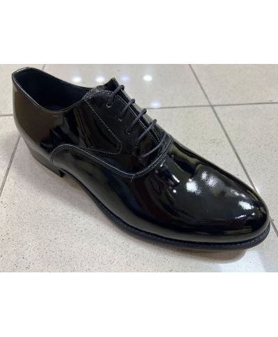 Klasyczne półbuty męskie, sznurowane - Czarne - Tipos - Made in Italy