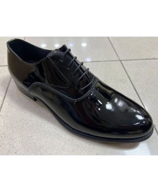 Klasyczne półbuty męskie, sznurowane - Czarne - Tipos - Made in Italy