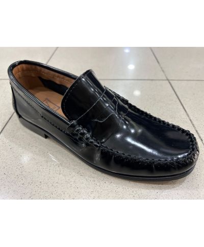 Klasyczne mokasyny męskie Savoy – Czarne, lakierowane - Styl biznesowy i komfort klasy premium