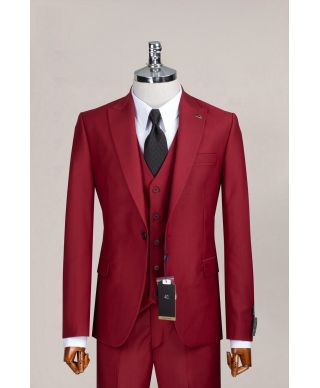 Abito rosso liscio