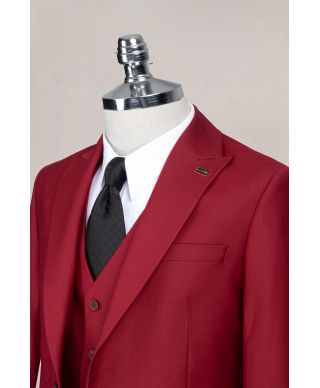 Abito rosso liscio