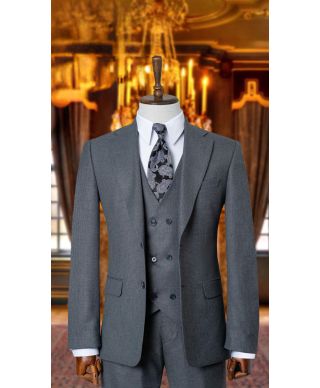 Abito grigio gilet doppiopetto