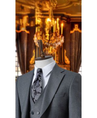 Abito grigio gilet doppiopetto