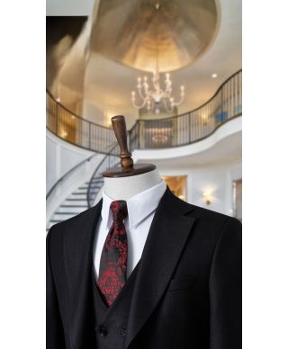 Abito nero gilet doppiopetto