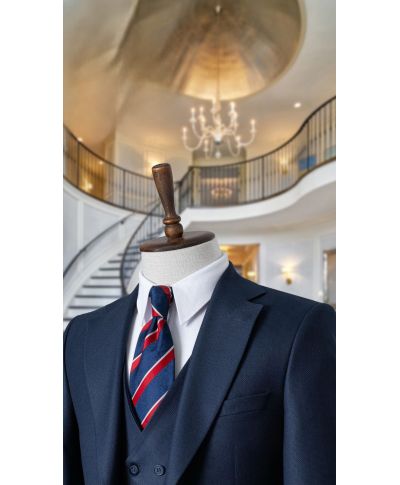 Abito blu gilet doppiopetto