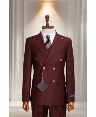 Abito bordeaux doppio petto