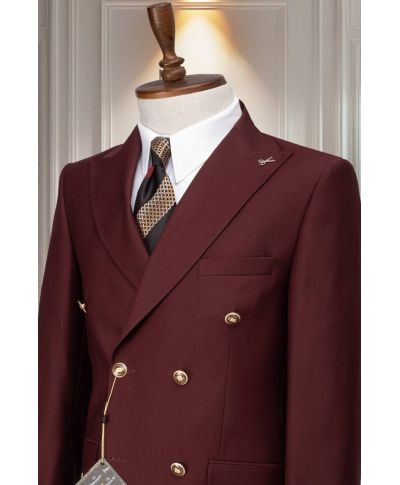 Abito bordeaux doppio petto