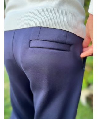 Eleganckie męskie spodnie dresowe Fabius w kolorze granatowym – Paul Miranda