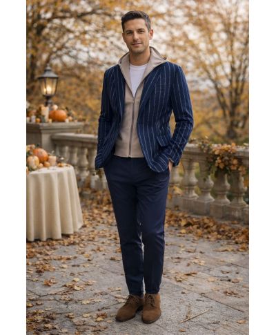 Marynarka męska, niebieska – Gun – Paul Miranda – Made in Italy