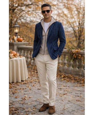 Marynarka męska, niebieska – Gun – Paul Miranda – Made in Italy