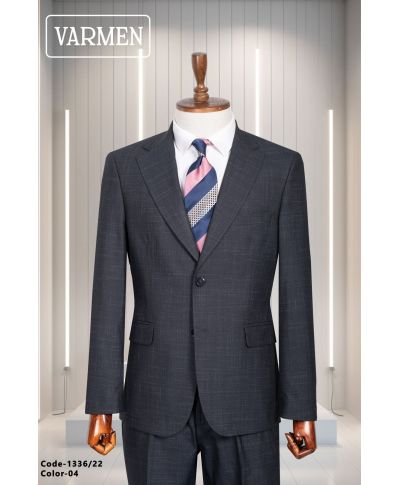 Garnitur męski, jednorzędowy – Ciemny beż - Eterno