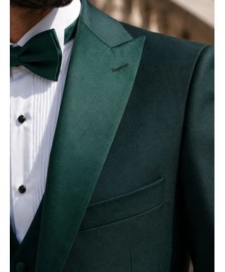 Smoking uomo con gilet, verde - Pascal