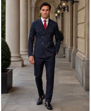 Marynarka dwurzędowa granatowa – PAUL Miranda - Made in Italy
