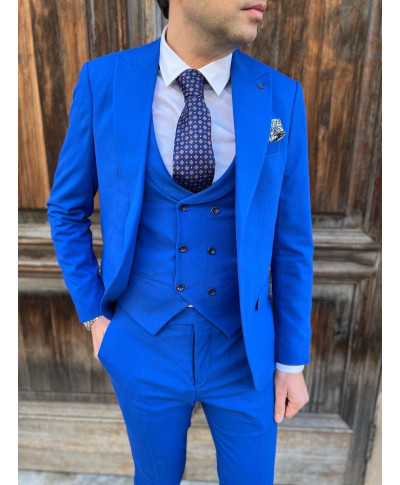 Abito uomo elegante, blu elettrico