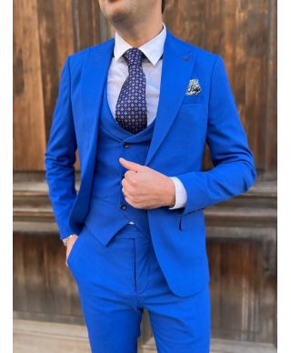 Abito uomo elegante, blu elettrico