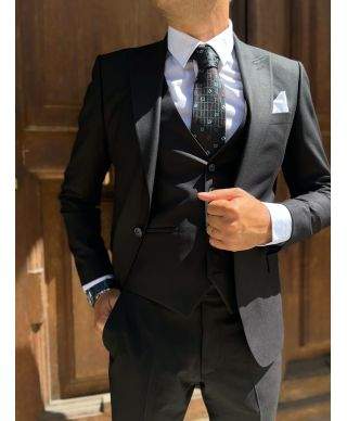 Abito uomo nero, con gilet - Autunno inverno - New collection