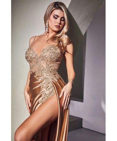 Vestito da cerimonia - Oro - A sirena