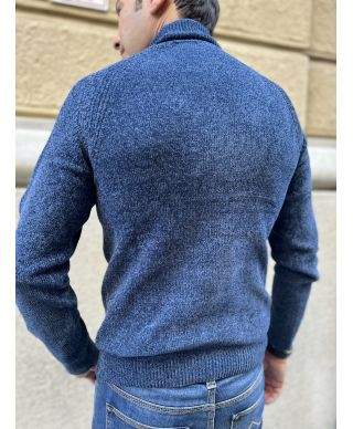 Dolcevita uomo, bianco - Elasticizzato in ciniglia