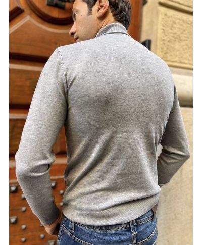 Dolcevita uomo, bianco - Elasticizzato in ciniglia