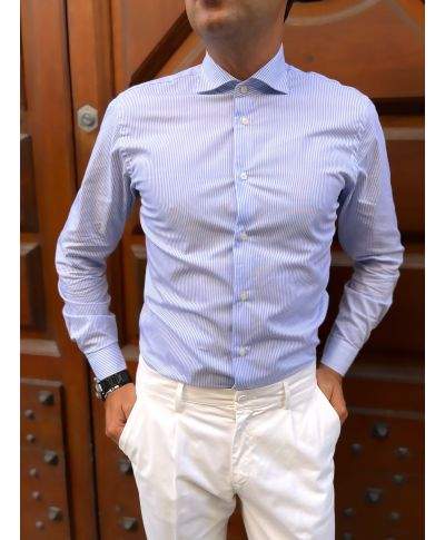 Camicia uomo a righe blu - Paul Miranda