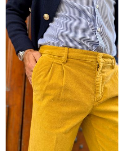 Pantaloni uomo, in velluto - Verde - Paul Miranda