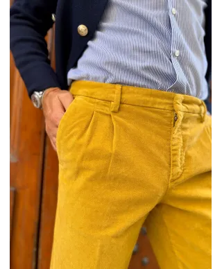 Pantaloni uomo, in velluto - Verde - Paul Miranda