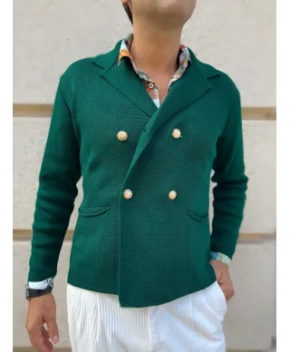 Sweter męski, kardigan - Dwurzędowy - Made in Italy