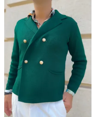 Sweter męski, kardigan - Dwurzędowy - Made in Italy