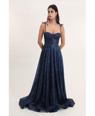 Vestito diciottesimo compleanno -  blu scuro  - Gonna ampia