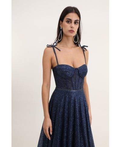 Vestito diciottesimo compleanno -  blu scuro  - Gonna ampia