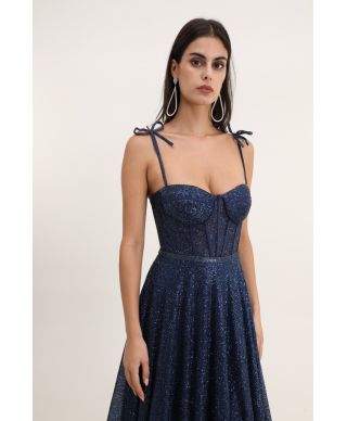 Vestito diciottesimo compleanno -  blu scuro  - Gonna ampia
