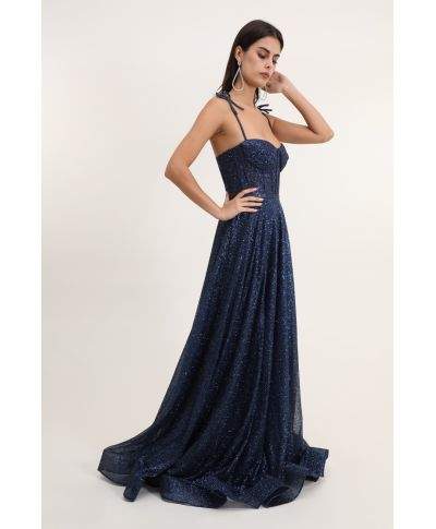 Vestito diciottesimo compleanno -  blu scuro  - Gonna ampia