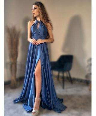 Vestito lungo elegante - Da cerimonia - Blu