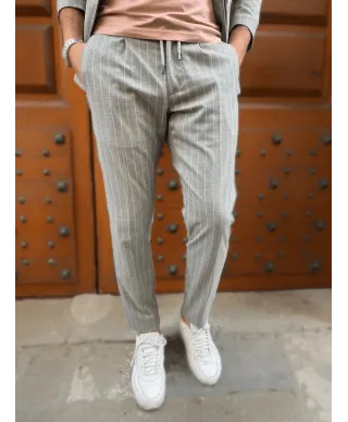 Pantaloni uomo - Con coulisse -  A righe - Pantaloni uomo comodi - Gogolfun.it
