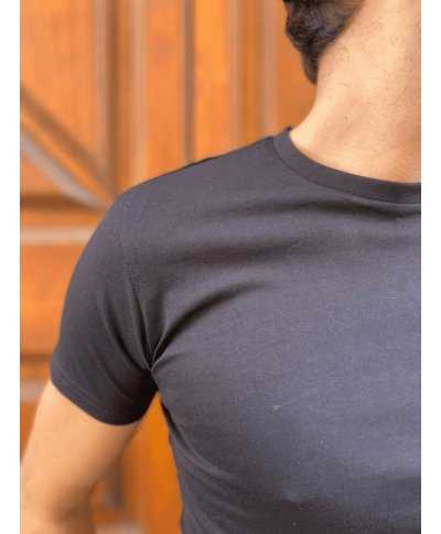 Męska koszulka T- shirt - Kolor czarny - Paul Miranda - Made in italy