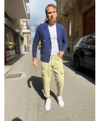Jeans uomo con tasconi - Verde lime