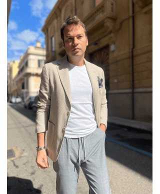 Męska koszulka - T- shirt - Kolor biały – Paul Miranda - Made in italy -